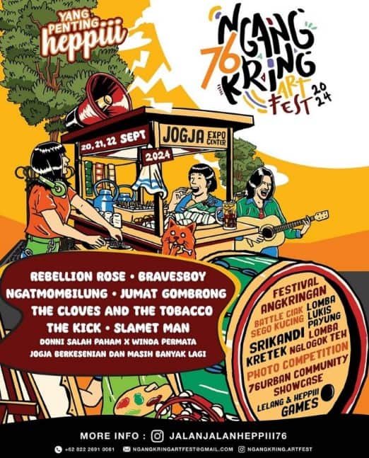 Yuk Jalan-Jalan Heppiii di 76 Ngangkring Art Fest 2024, Bersatu Tanpa Sekat!