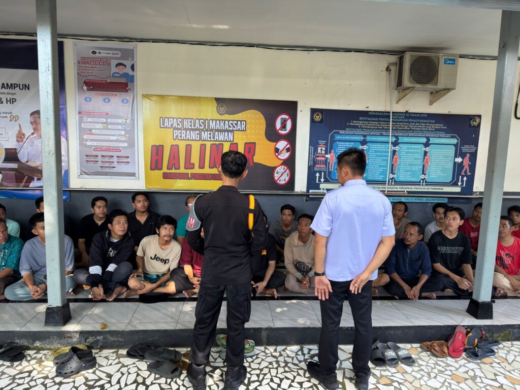 Lapas Makassar Sambut Narapidana Baru, Tekankan Zero Halinar