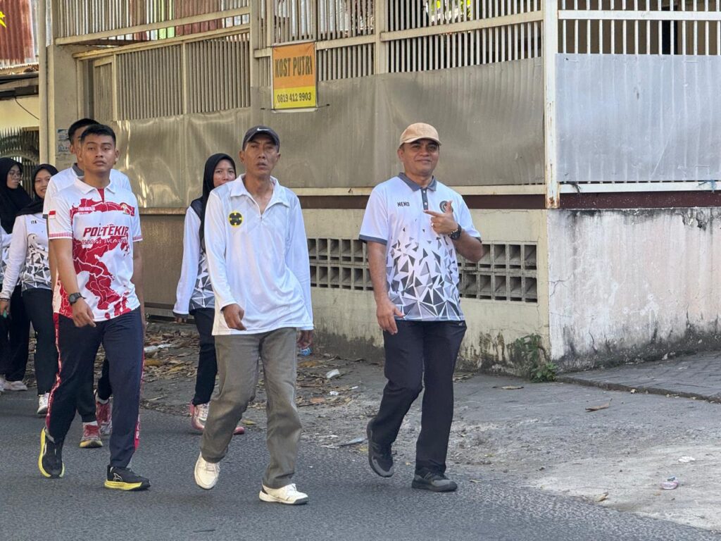 Sabtu Penuh Semangat, Lapas Makassar Laksanakan Jalan Santai