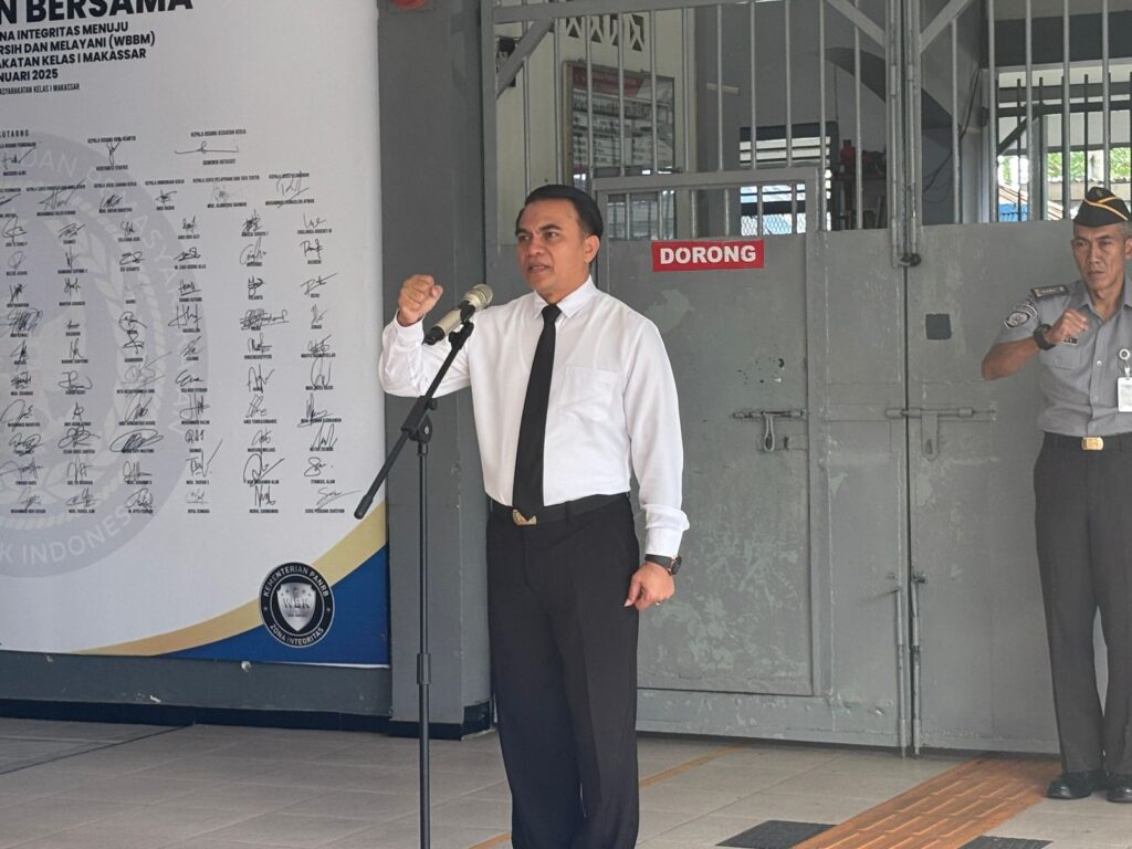 Lapas Makassar Jadi Tuan Rumah Pemberian Remisi Umum, Kalapas Makassar Sampaikan Ini