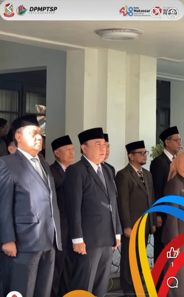 Kepala DPMPTSP Kota Makassar Ikuti Upacara Peringatan Hari Sumpah Pemuda di Balai Kota