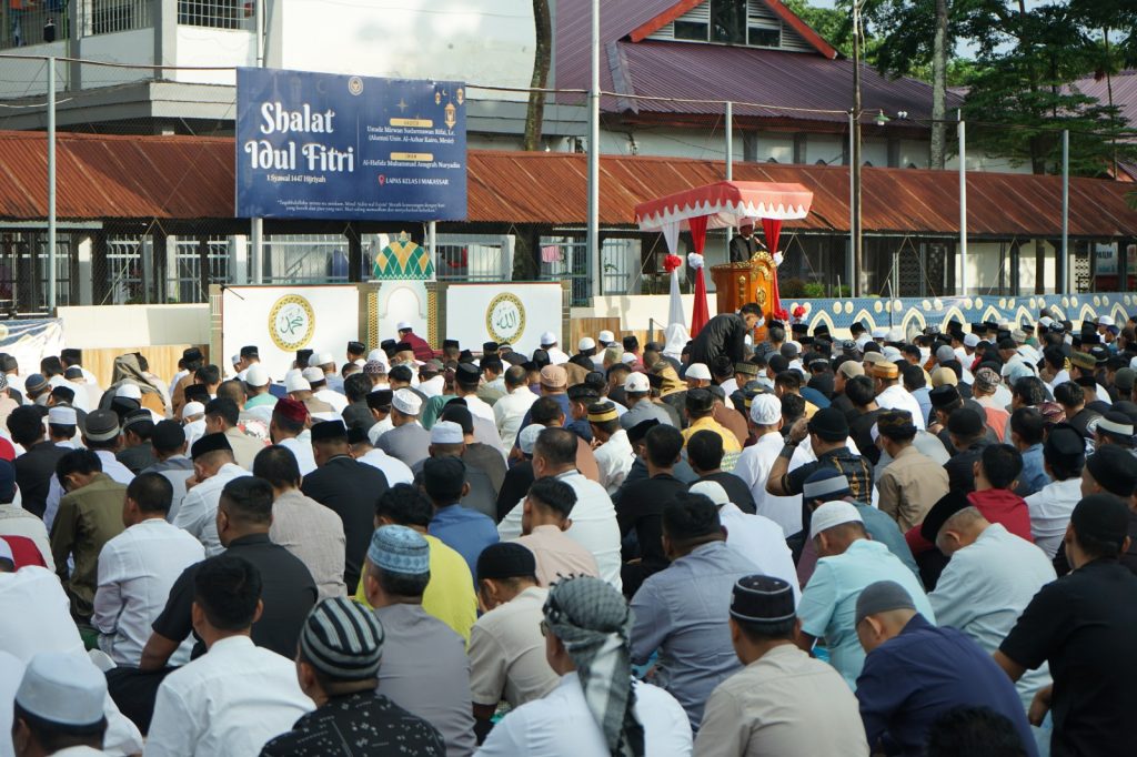 Hangatnya Kebersamaan Idul Fitri, Lapas Kelas I Makassar Gelar Shalat Ied Berjamaah Bersama Warga Binaan