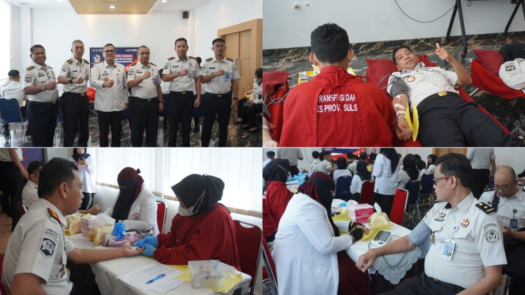 Lapas Maros Ikuti Donor Darah Peringati Hari Bakti Pemasyarakatan ke-62