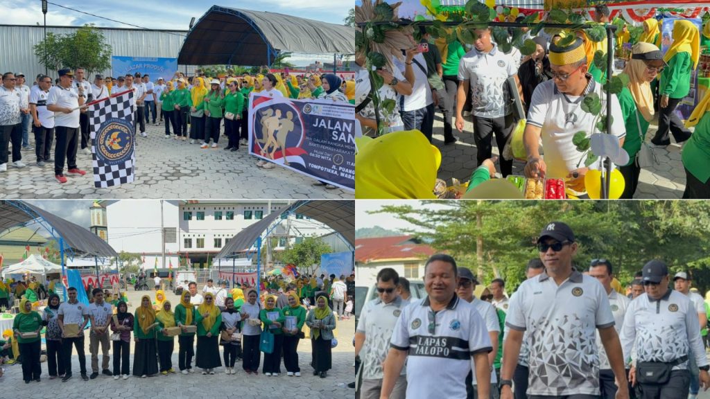 Lapas Maros Ikuti Jalan Santai dan Bazar Produk Warga Binaan dalam rangka HBP ke-62