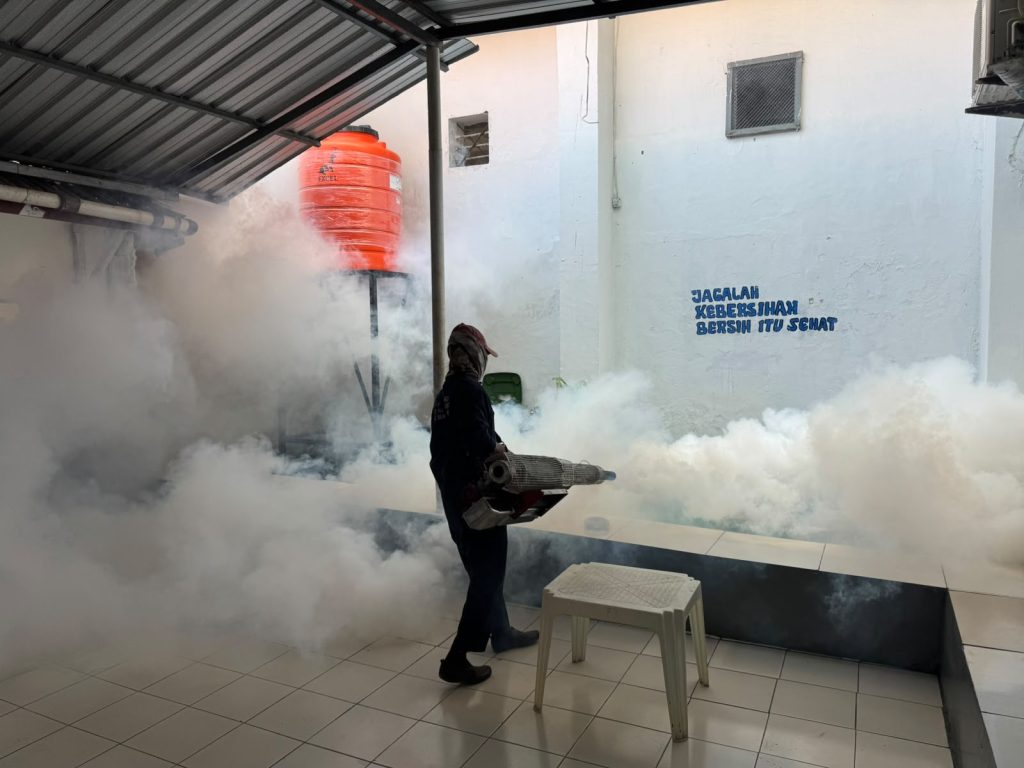 Lapas Makassar Gandeng Dinas Kesehatan Kota Makassar Laksanakan Fogging