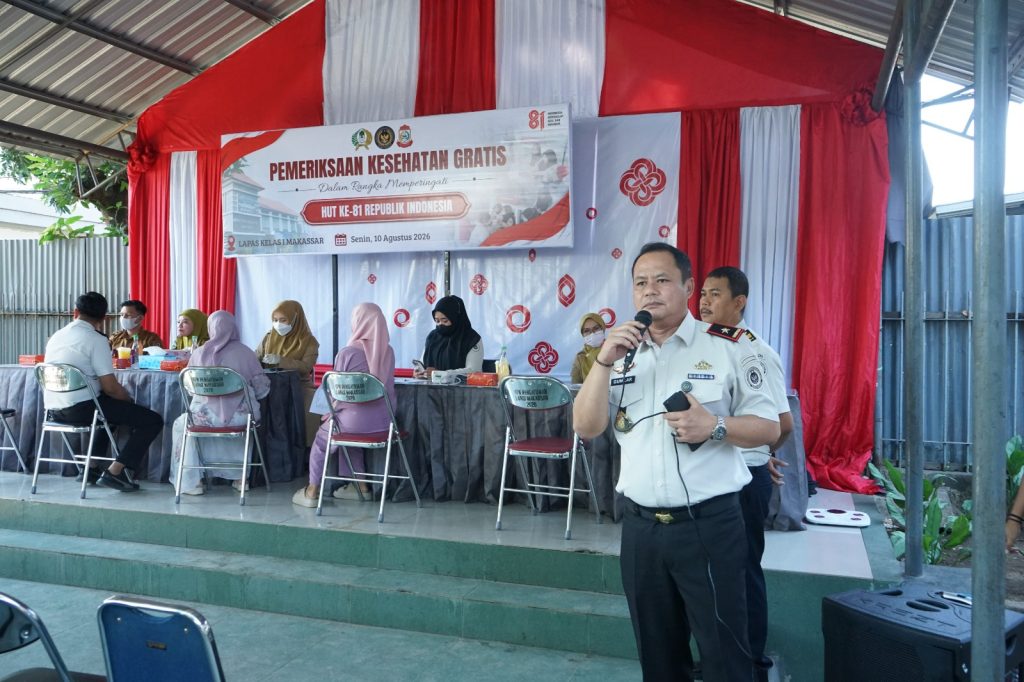 Semarak HUT ke-81 RI, Lapas Makassar Gelar Pemeriksaan Kesehatan Gratis bagi Warga Binaan, Masyarakat, dan Pegawai