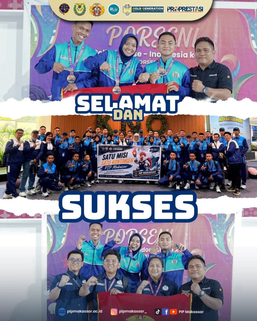 PIP Makassar Torehkan 9 Medali pada Porseni XV Politeknik se-Indonesia 2026 di Medan