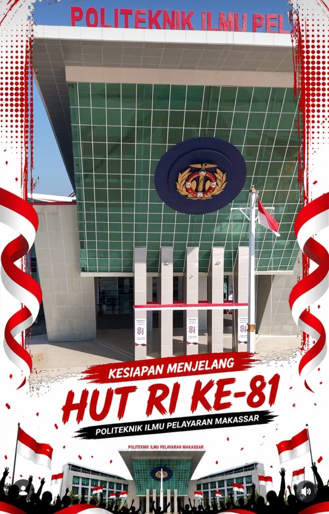 Semarak HUT ke-81 RI, PIP Makassar Hiasi Kampus dengan Nuansa Merah Putih