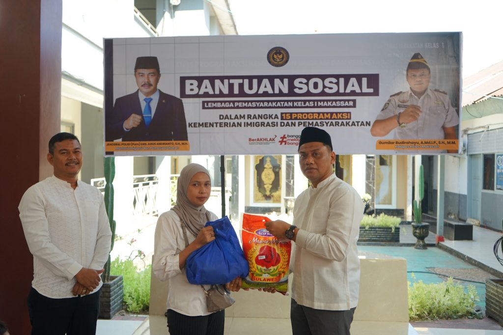 DARI KEPEDULIAN UNTUK SESAMA, LAPAS MAKASSAR SALURKAN BANTUAN SOSIAL BAGI KELUARGA WARGA BINAAN DAN MASYARAKAT