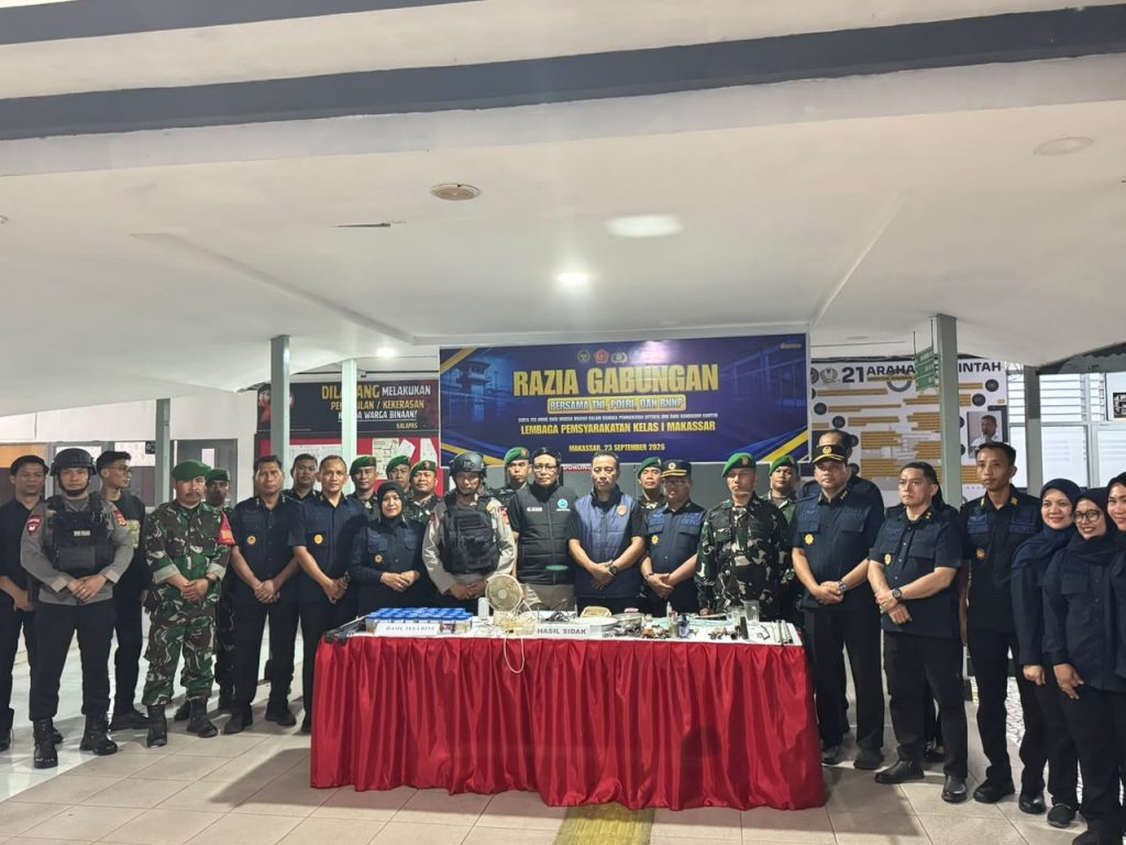 PERKUAT DETEKSI DINI, 124 PERSONEL GABUNGAN GELAR SIDAK DI LAPAS MAKASSAR