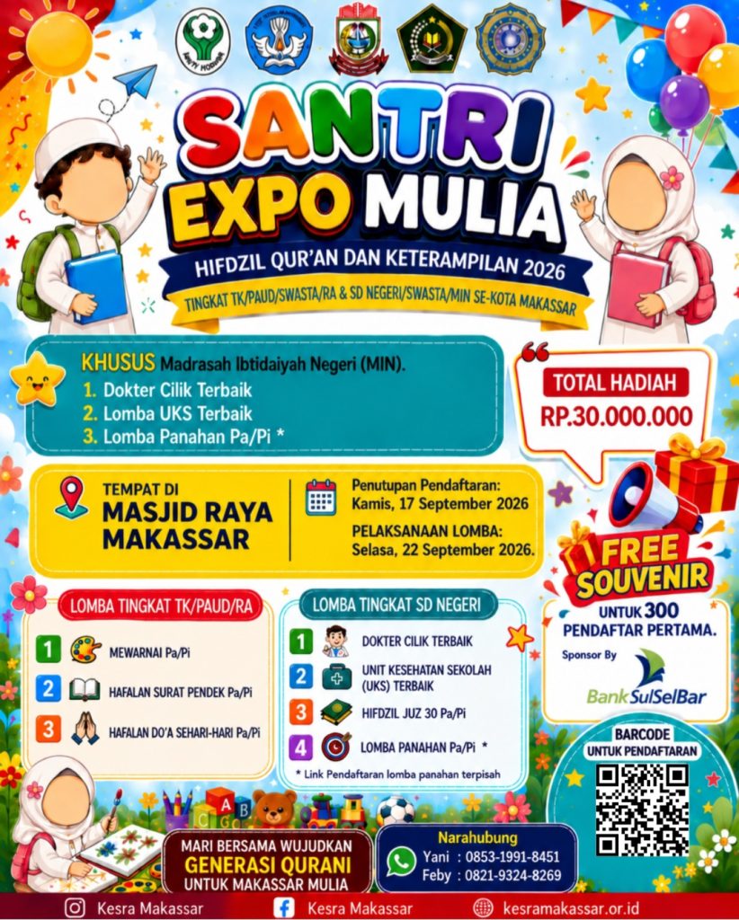 Kesra Makassar Perkuat Pembinaan Karakter Pelajar melalui Santri Expo MULIA