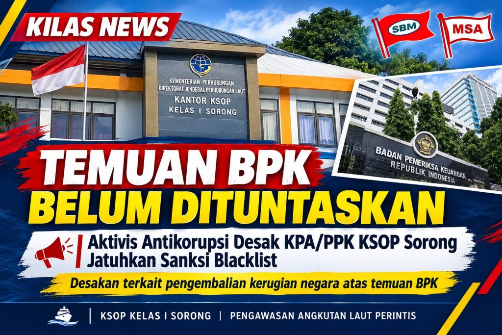 LHP BPK RI Ungkap Temuan, Kantor KSOP Sorong Bantah Tidak Ada