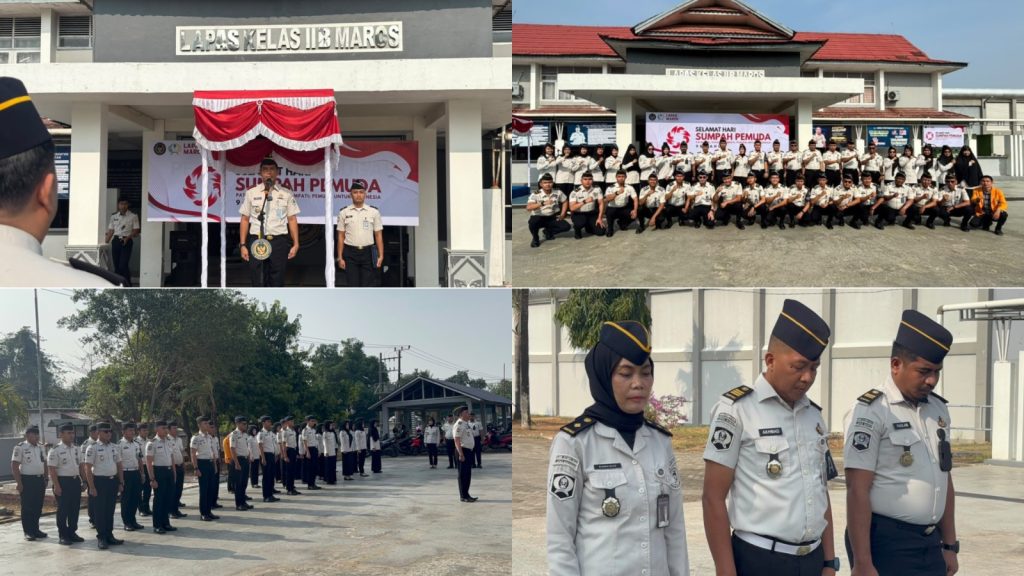 Lapas Maros Gelar Upacara Hari Sumpah Pemuda ke-98, Kobarkan Semangat Patriotik, Gigih, dan Berempati